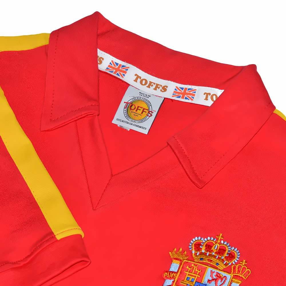 Spain 1982 World Cup Kids Red Retro Football Shirt