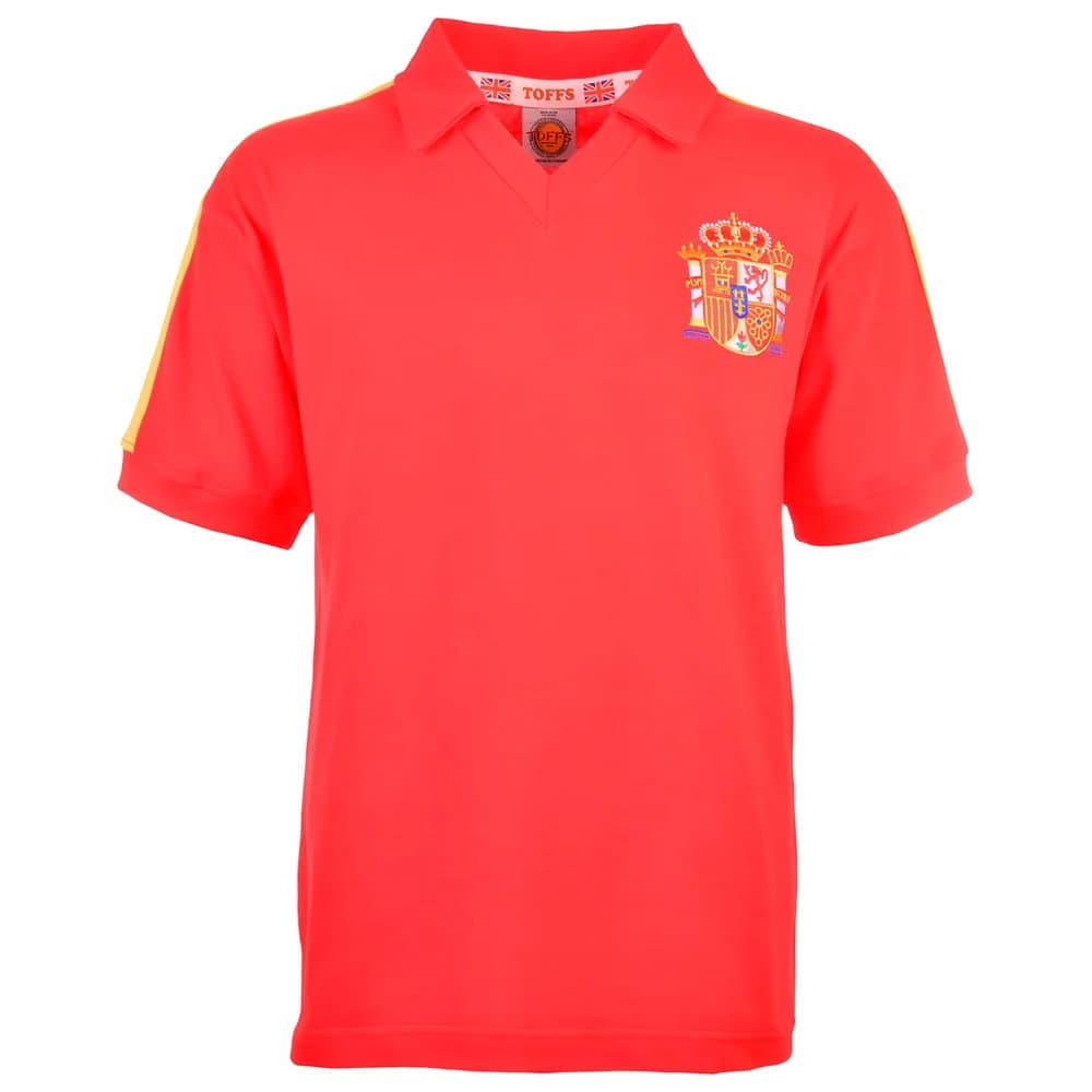 Spain 1982 World Cup Kids Red Retro Football Shirt